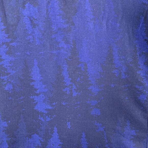 BILLIONAIRE COUTURE Size XL Blue Black Herringbone Long Sleeve Shirt - Picture 2 of 6